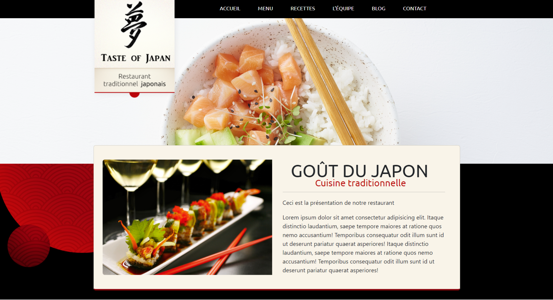 Site web Taste of Japan